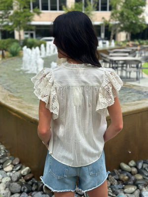 Jolie Flutter Sleeve Top