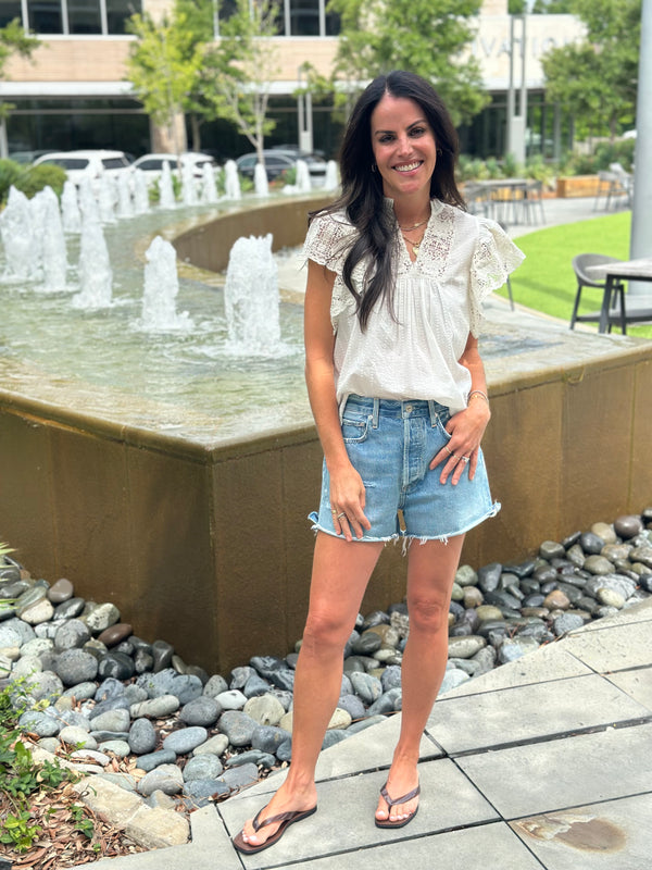 Jolie Flutter Sleeve Top