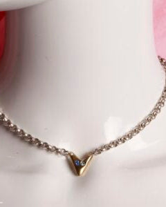 Small Brass Heart Necklace